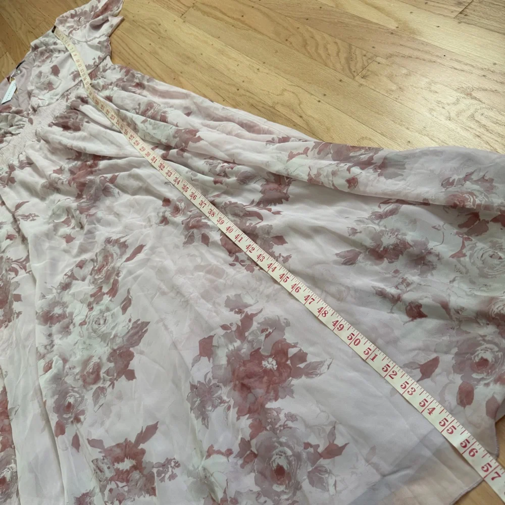 Baltic Born NWT Alexandria Smocked Maxi Dress Blush Floral Pink Plus Size 1X - Picture 12 of 12